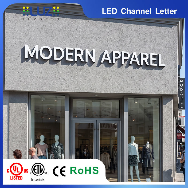 Trimless Aluminum Return Energy Saving Custom Design Frontlit LED Signage For Chain Store Decoration
