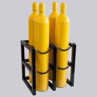 Cremalheira da garrafa do cilindro da pintura do preto de Fab Steel Gas Cylinder Rack do metal