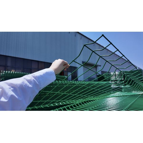 Robust 3D Curved Fence With Anti Theft Connectors Creating Non Removable Integrated Structures Between Posts And Panels