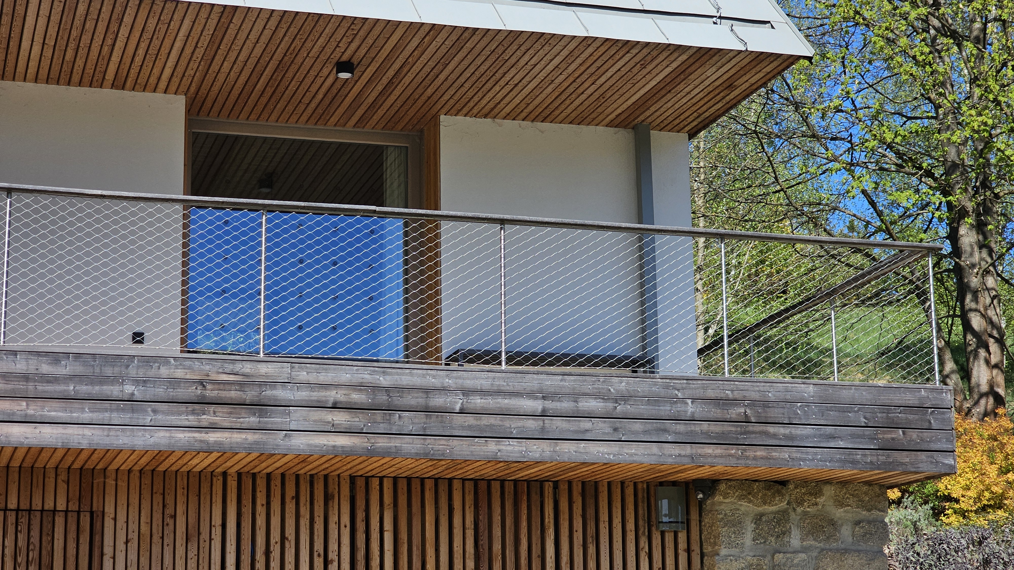 Diamond Architectural Stainless Steel Balustrade Wire Rope Ferruled Mesh