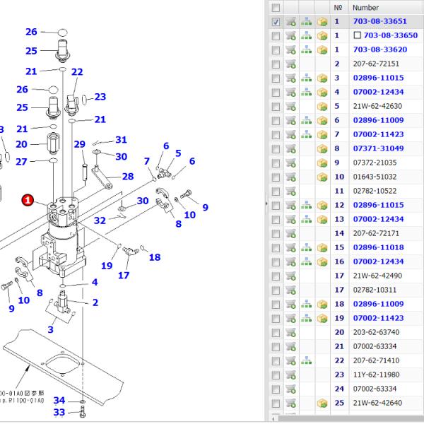 Excavator PC400-7 PC300-8 PC400-8 swivel joint assy 703-08-33651