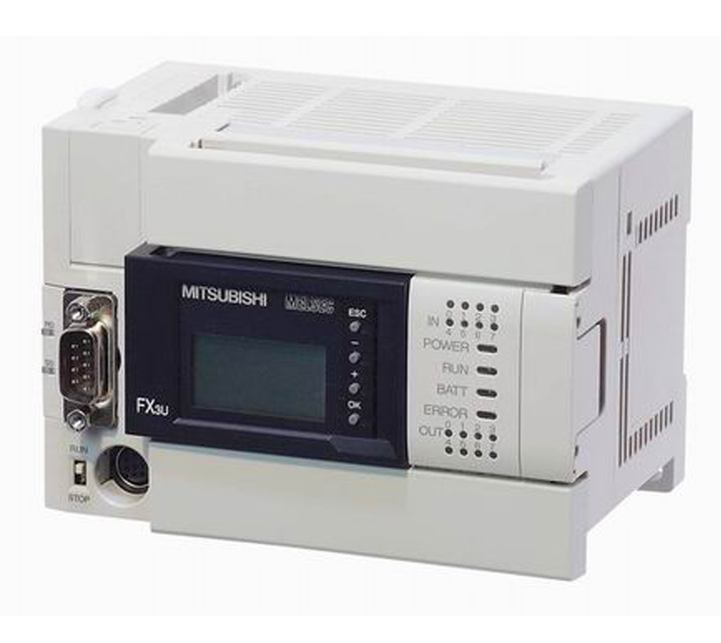 Mitsubishi PLC Module FX3U 48MT ES A with 48 I O points 24 inputs 24 transistor outputs and integrated RS422 USB communication ports