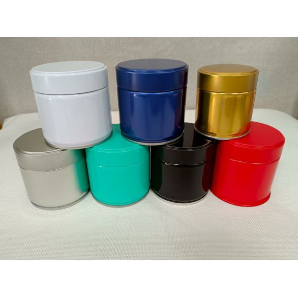 Black White Empty Matte Gift Tinplate Packaging Box Candle Tin Jar For Candles