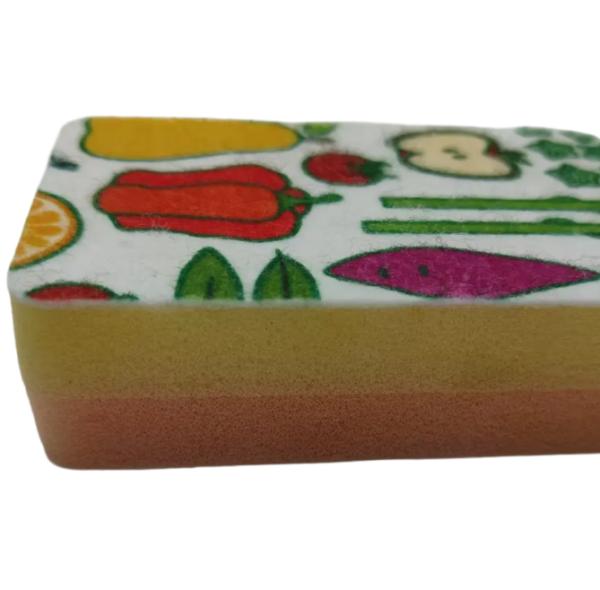 Éponge composite à motif floral personnalisé - Durable et multicolore