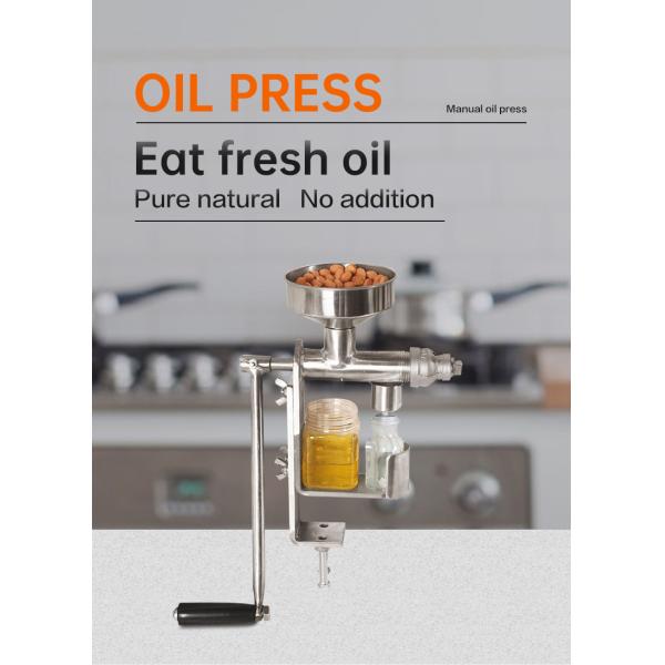 3KG Thailand Coconut Oil Cold Press Machine Manual Oil Expeller Small Manual Hydraulic Oil Press 98%-100%