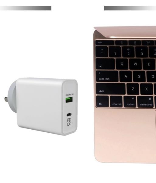 100-240V d'entrée AU SAA approvisionnée 65W alimentation de type C avec QC 3.0 et recharge sans fil