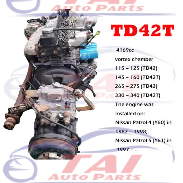 Used TD42 Nissan Diesel Engine 6 Cylinder With Turbo For Nissan Vehicles