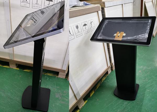 21.5 horizontal  capacitive touch screen kiosk slim design with printer build in and Android Windows OS