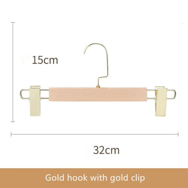 Solid Wooden Suit Hangers Craft Trousers Hanger Rack For Clothing Store