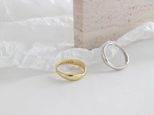 Lanciashow Unique 925 Solid Silver Jewelry Irregular Open Ring For Women Geometric Shape