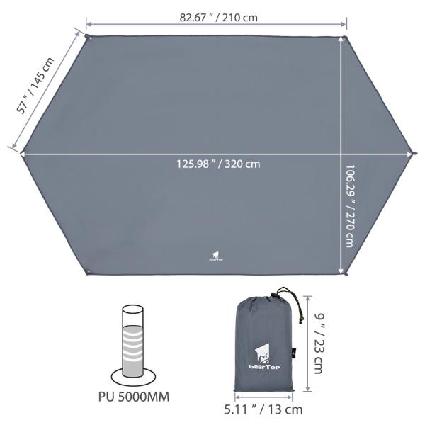 Multipurpose 0.78kg Tent Footprint Groundsheet