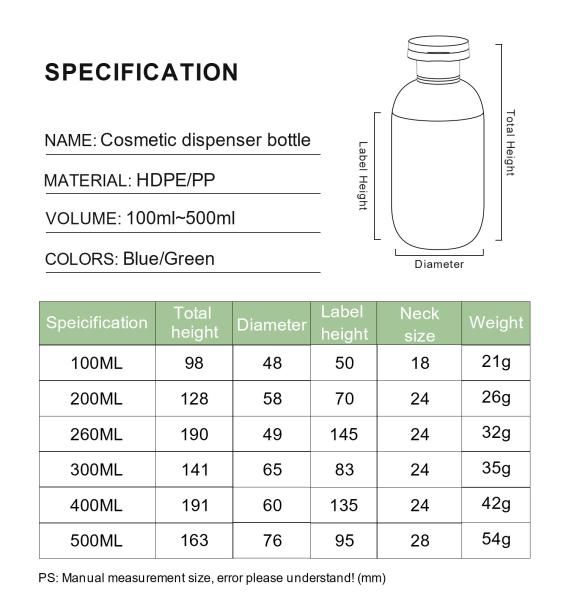 Espremido Toque Suave Shampoo Vazio Conditioner Botulha para Loção Corporal Lavado de Mãos Limpeza para Cuidados da Pele Embalagem