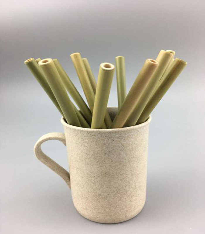 Изготовленные на заказ естественные Biodegradable бамбуковые соломы солом 20cm многоразовые прямые с щеткой