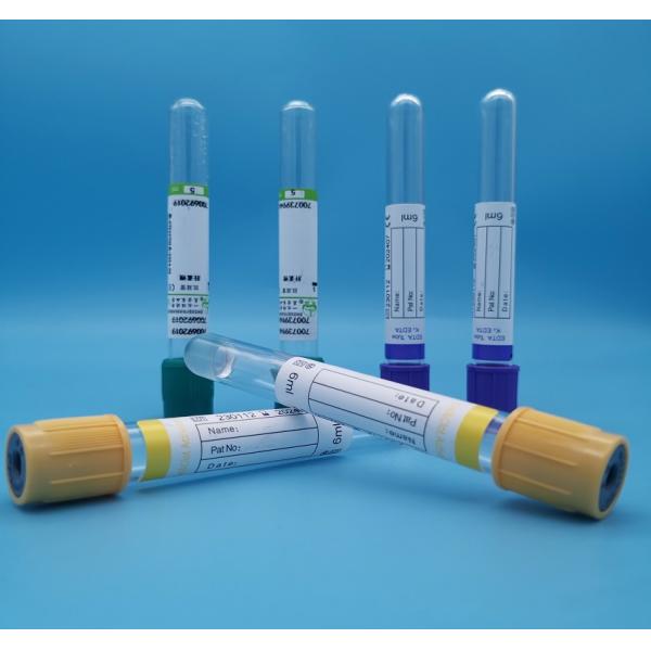 Yellow PET Disposable Separation Gel Coagulation Profile Tube CE ISO Certificated