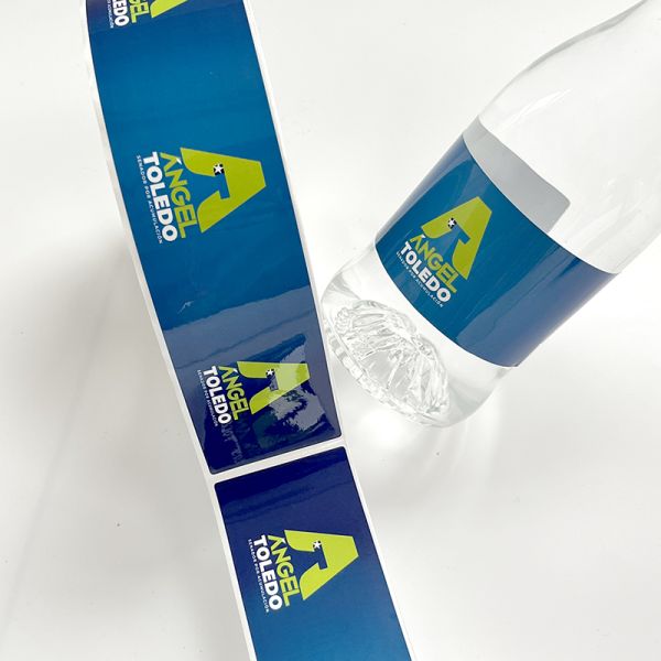 Custom Print Brand Waterproof Vinyl Water Bottle Label Stickers Adhesive Juice Bottle Packing Label Sticker Roll Wholesale