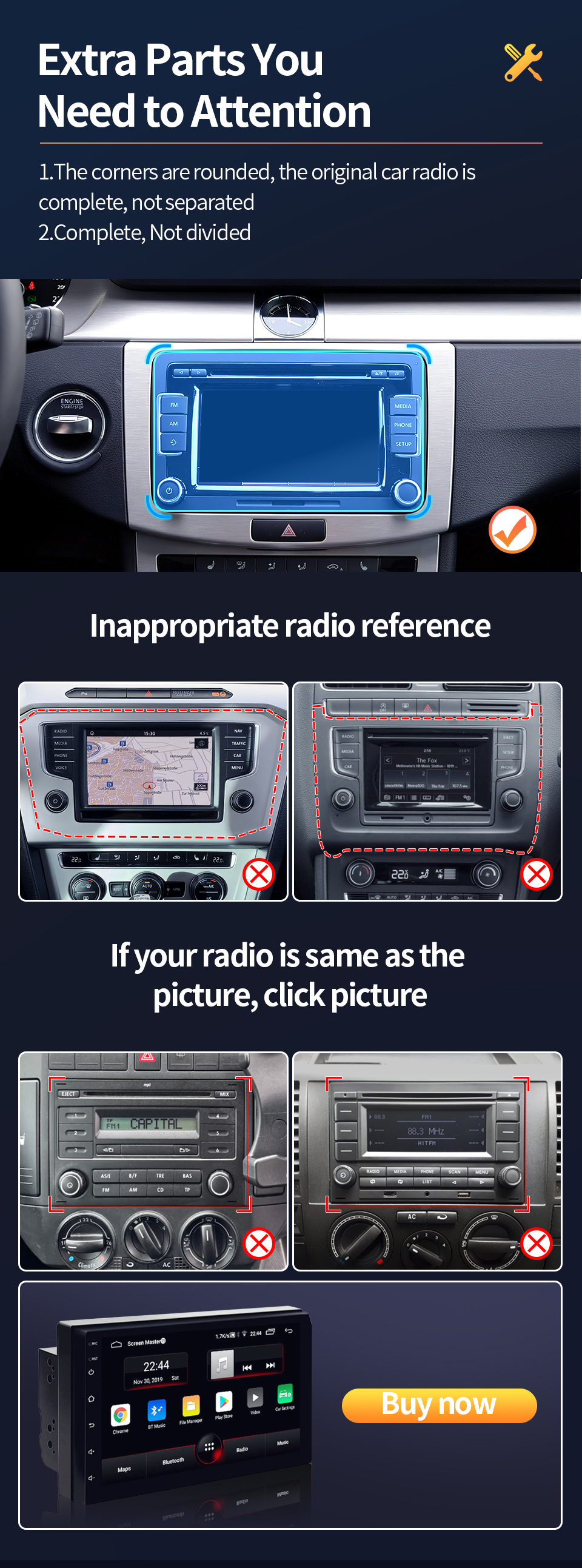 GRANDnavi 7-дюймовый двойной дино Android автомобильное радио Авто BT CarPlay для автомобильной стерео VW
