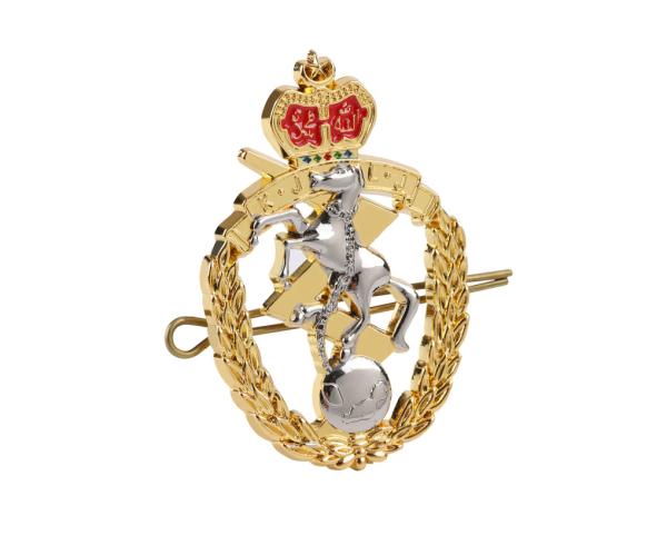 Military High Polished 1 Antique Police Badges Hat Shoulder Chest Badge