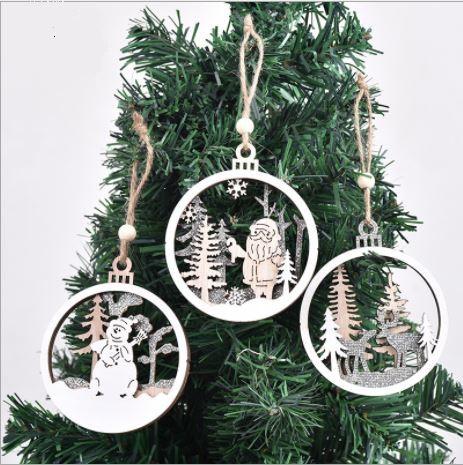 Wooden Christmas Gift Christmas Tree/Snow Man/Deer Hanging Decoration
