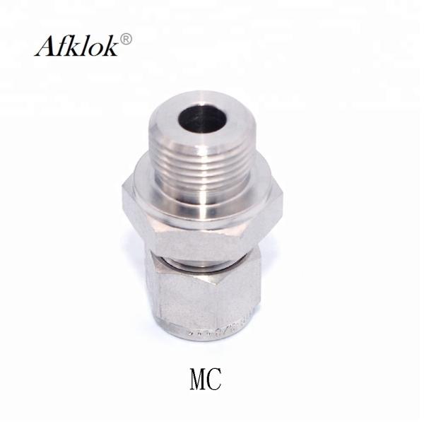 A união de aço inoxidável SS316 do conector do NPT do homem parafusou os encaixes de tubo