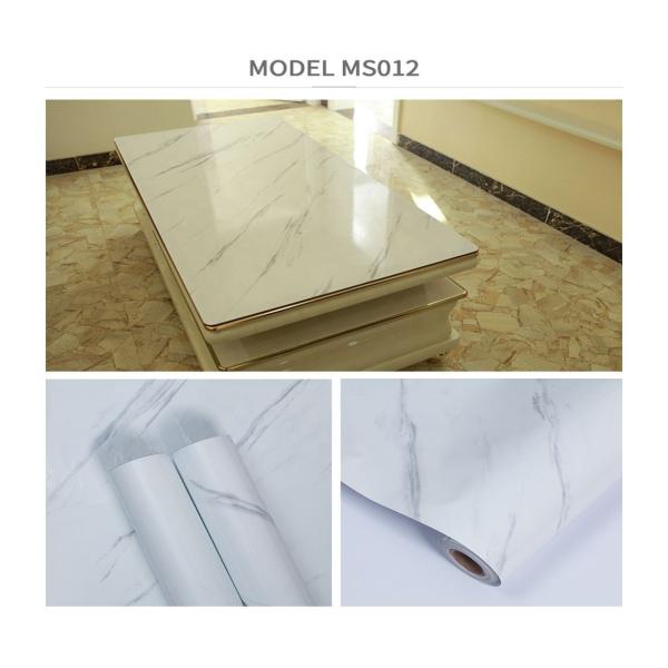 Marble Wallpaper PVC Adhesive Self-Stick 3D Waterproof Sticker for Kitchen Bathroom Furniture Desktop Wall 122cm Width