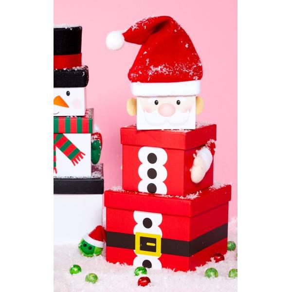 Recyclable Wholesale Custom logo printing Christmas scarf glove gift packaging box for kids