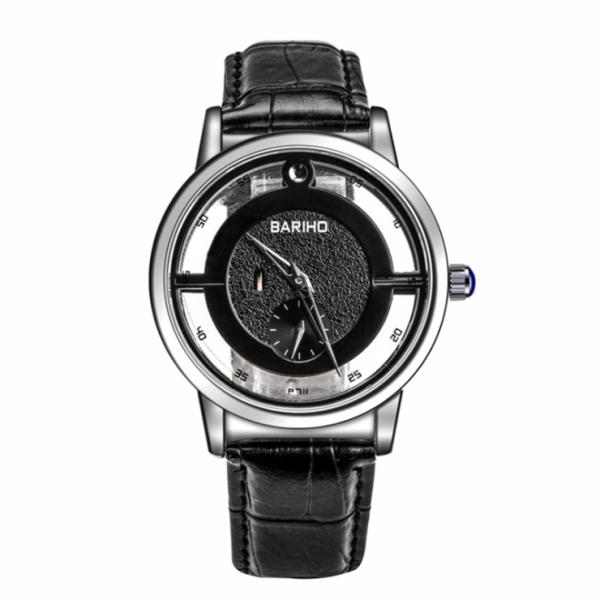 BARIHO Men's Quartz Watch Genuine Leather Band Miyota Movement 711