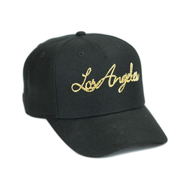 Подгоняйте черные 6 - бейсбольные кепки спорт логотипа вышивки панели плоские