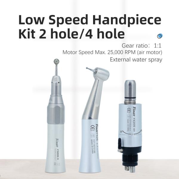 High Speed LED Dental Handpiece Unit Kit Straight Contra Angle Air Motor