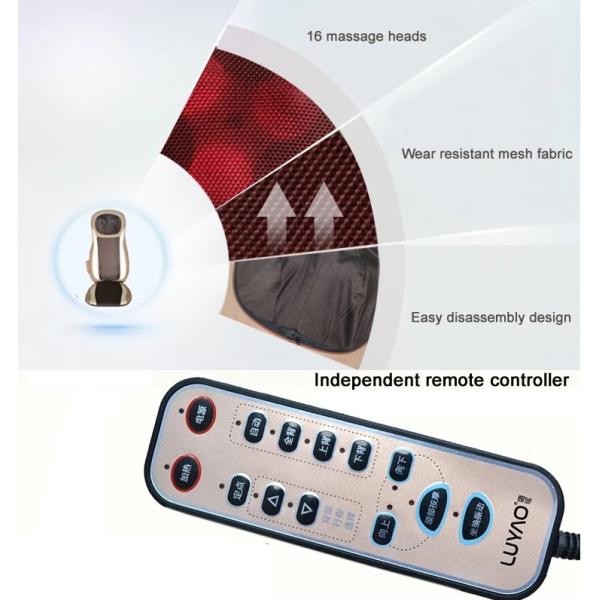 Automaticallu Vibration Shiatsu Massage Cushion , DC12V Massage Cushion For Car