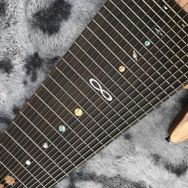 Grand 17 strings bass guitar mahogany body neck rosewood fingerboard wireless inlay logo and shape can be customized