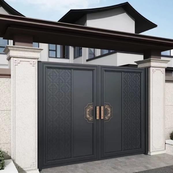 Security Design Anti Theft Aluminium Garden Gate Art Courtyard , Villa Front Door