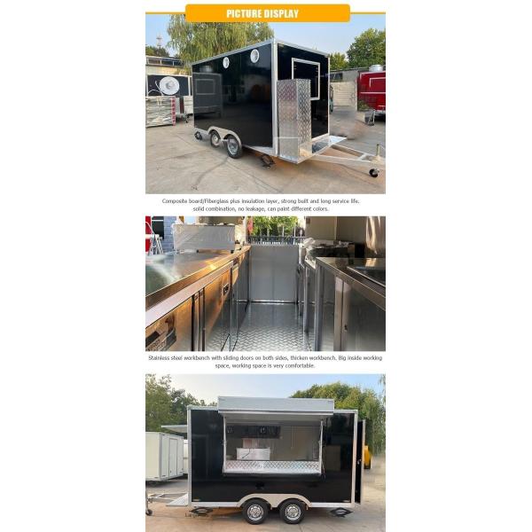 Garment Shops Used Square Food Trailer Kiosk Truck with Top Sale Ice Cream Machine