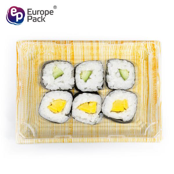 Newest design 10 inch square shape takeaway disposable patisserie sushi packaging tray