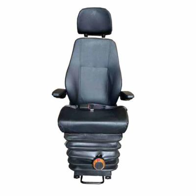 Custom Height Adjustable Mechanical Shock Absorption Tower Crane Driver Seat with 3 Gears Head Restraint Black