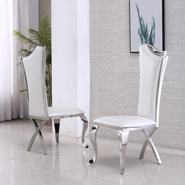 Modern sS Leg Velvet Fabric Upholstered Dining Chairs