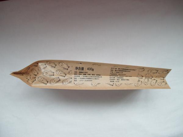 Dried food packaging bag , 2kg Kraft Paper Sand Up Bags , resealable zipper bag