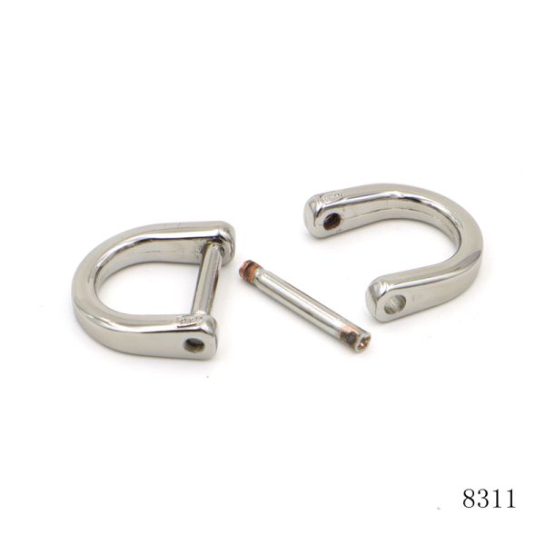15mm metal D ring with screw custom engraving logo removable bag D ring accessories