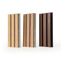 2400mm Natural Oak Acoustic Slat Wood Wall Panels With Black Grey Felt Backing