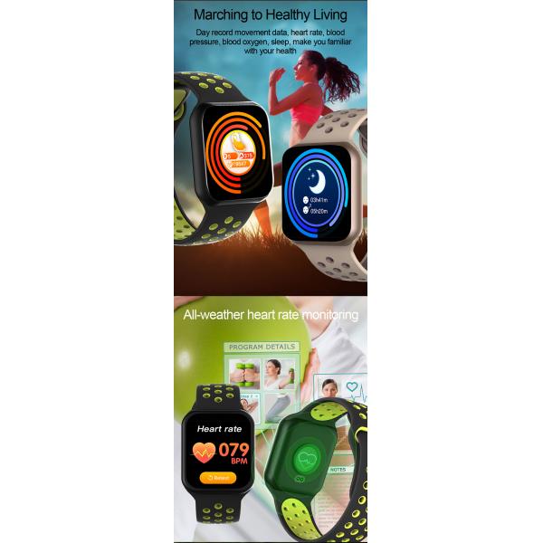 Дети F8 1.54Inch делают наручные часы водостойким касания шагомера спорта Smartwatch полные для Iphone