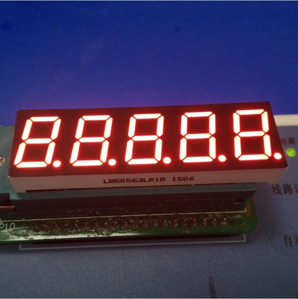 Common Anode Super Bright Red 14.2mm 5 Digit 7 Segment LED Display