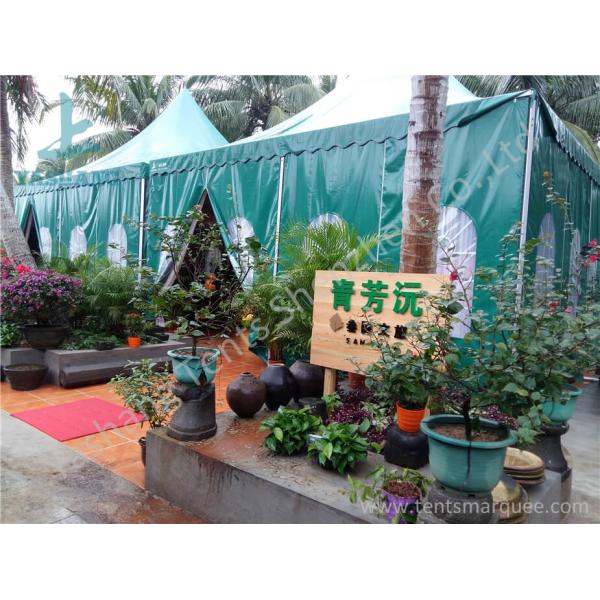 Green PVC Fabric Cover High Peak Tents with Anodized Aluminum Frame