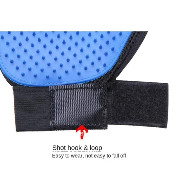 Голубые перчатки щетки холить любимца силикона TPR 18*24CM