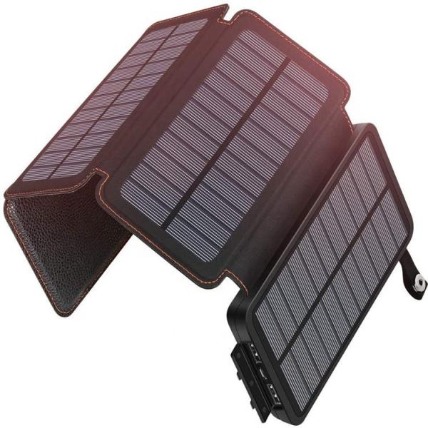 Water Proof Travel Solar Power Bank 20000mah Solar Charger For Mobile Phone