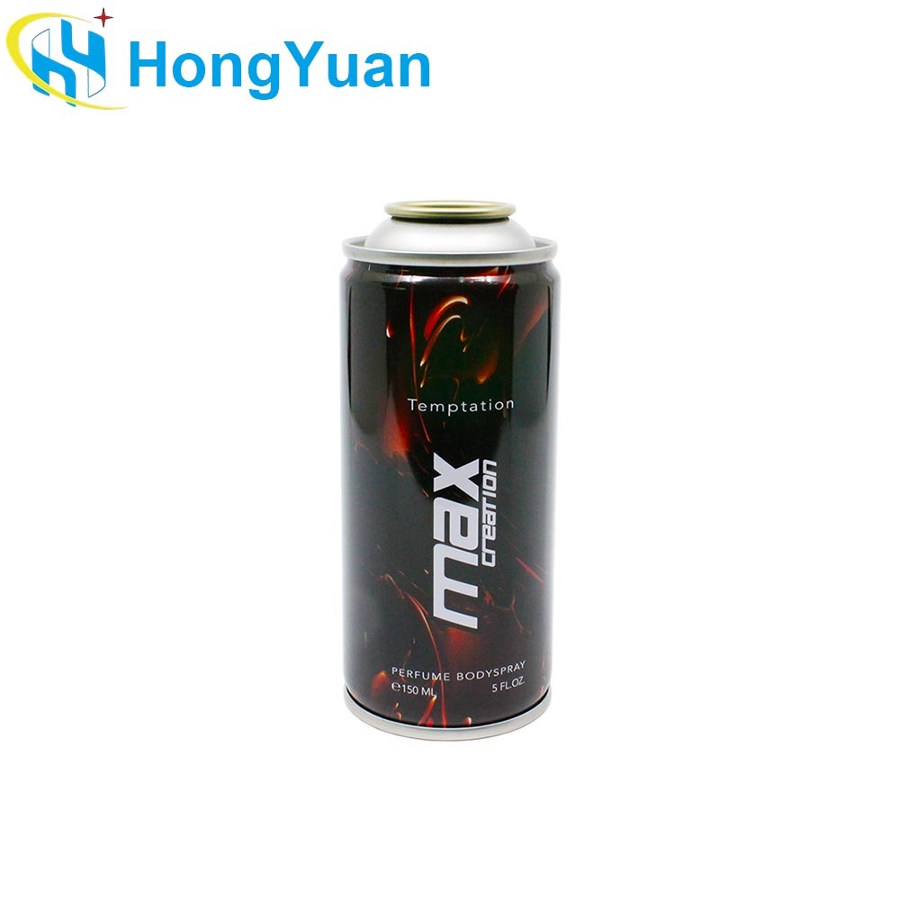 Prime Tinplate Empty Aerosol Tin Can 150ml for Body Spray Packaging China Supplier