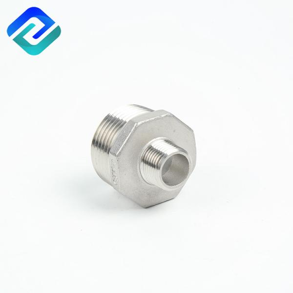 NPT Thread End Reducing WCB BSP SS Pipe Fittings Stainless Steel Hex Nipples