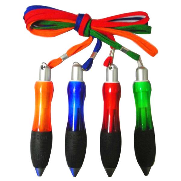 low price promotional gift lanyard plastic pen,lanyard ball pen