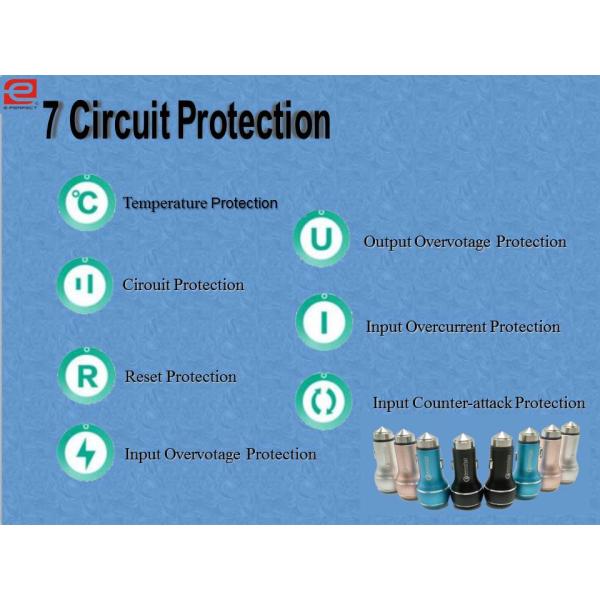 Quick Charger 3.0 Patent  aluminum Intelligent  USB Car Charger for Iphone / iPod/Ipad/Samsung emergency hammer QCC206