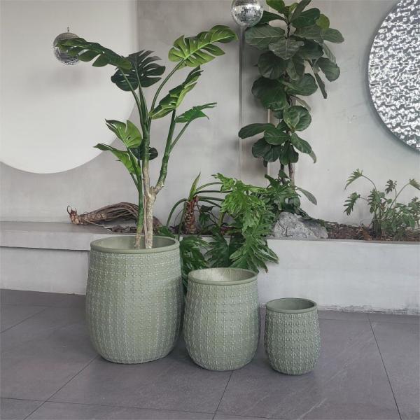 Pot de cemento de fibra resistente a la helada para quemadores y carbón de campaña más cálidos