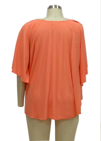Ladies Casual Wear Raglan Short Sleeve With Stone / Ladies  Softness T Shirt   drop-shoulder sleeve