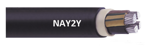 PVC Insulation Low Voltage Cable NAY2Y HDPE Sheath Shaped Aluminum Conductor